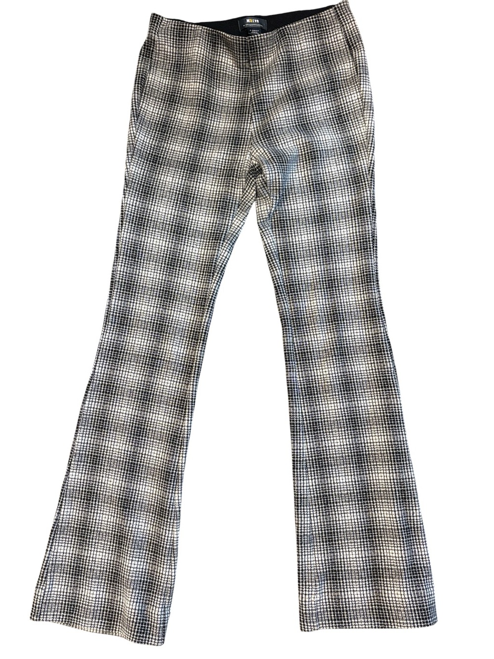 EUC Anthropologie Maeve Knit Bootcut Pull-on Plaid Pants